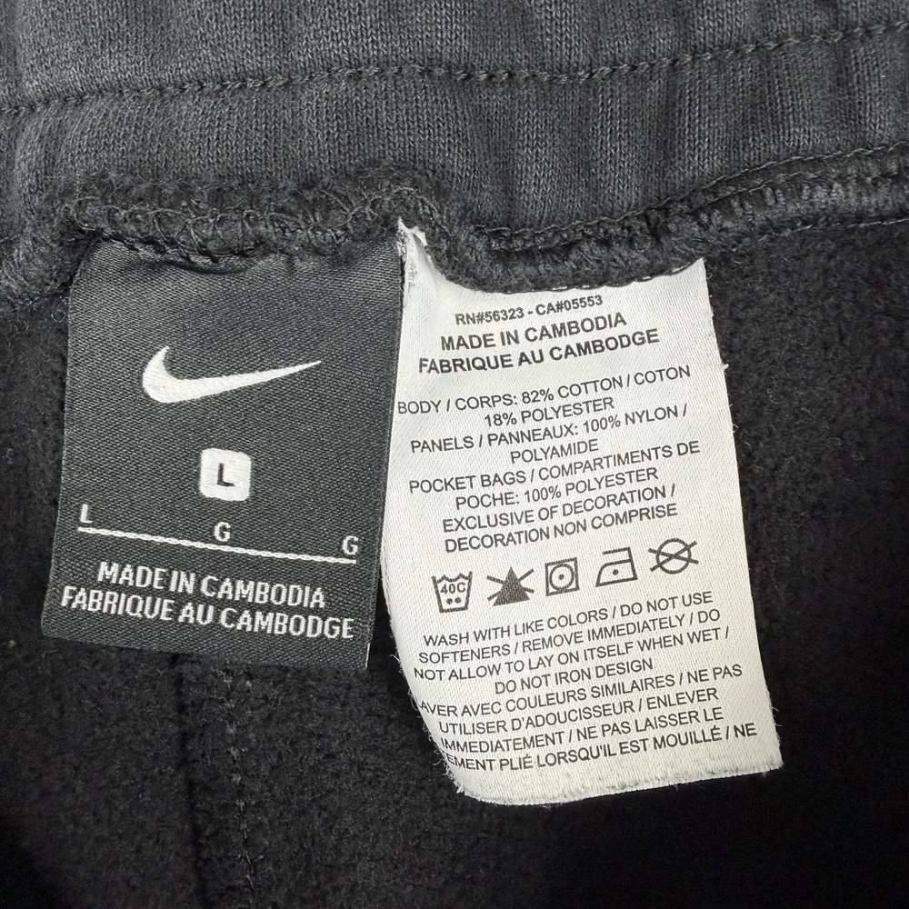 Nike Men's F.C. Fleece Jogger Soccer Pants Side Snaps‎ Black Size L, CV1488-010